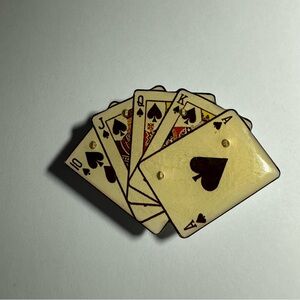 Vintage Playing Cards Brooch